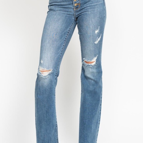 JUDY BLUE NWT
Indie Mid Rise Flare Jeans-Button Fly - Picture 8 of 8